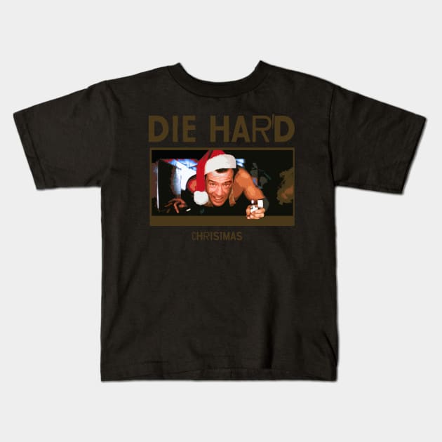 Die Hard Is Best Christmas Movie Kids T-Shirt by nikalassjanovic